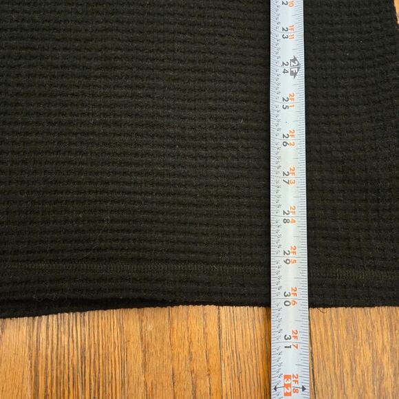 We the Free People Kitty Sz L Thermal Mock Cowl Neck Tunic Pullover Black - Picture 6 of 12